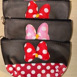 Polka Dot Bow Coin Pouch Set of 3